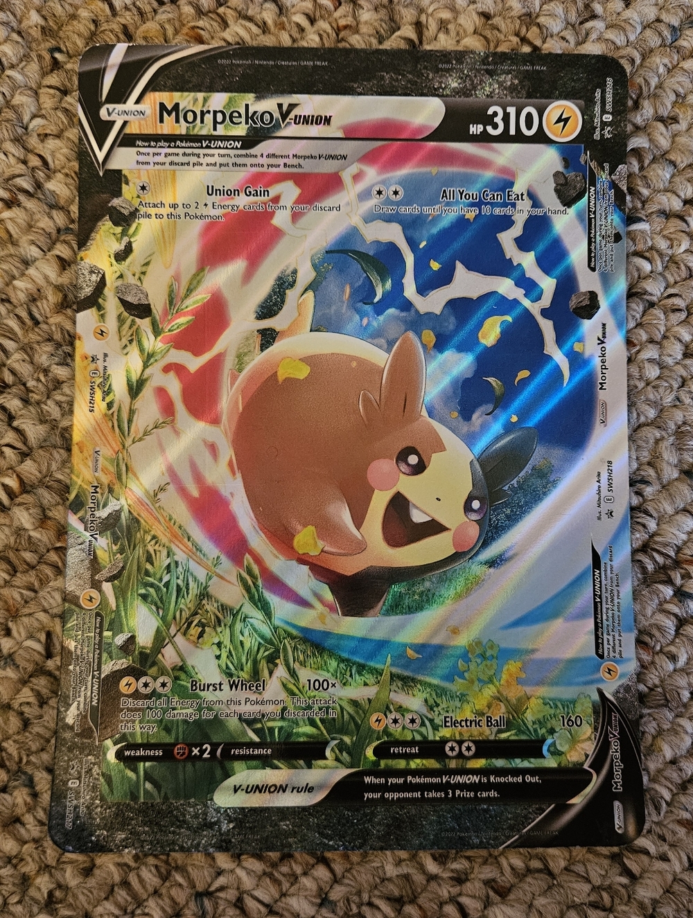 Pokemon TCG Morpeko V Union Jumbo Card